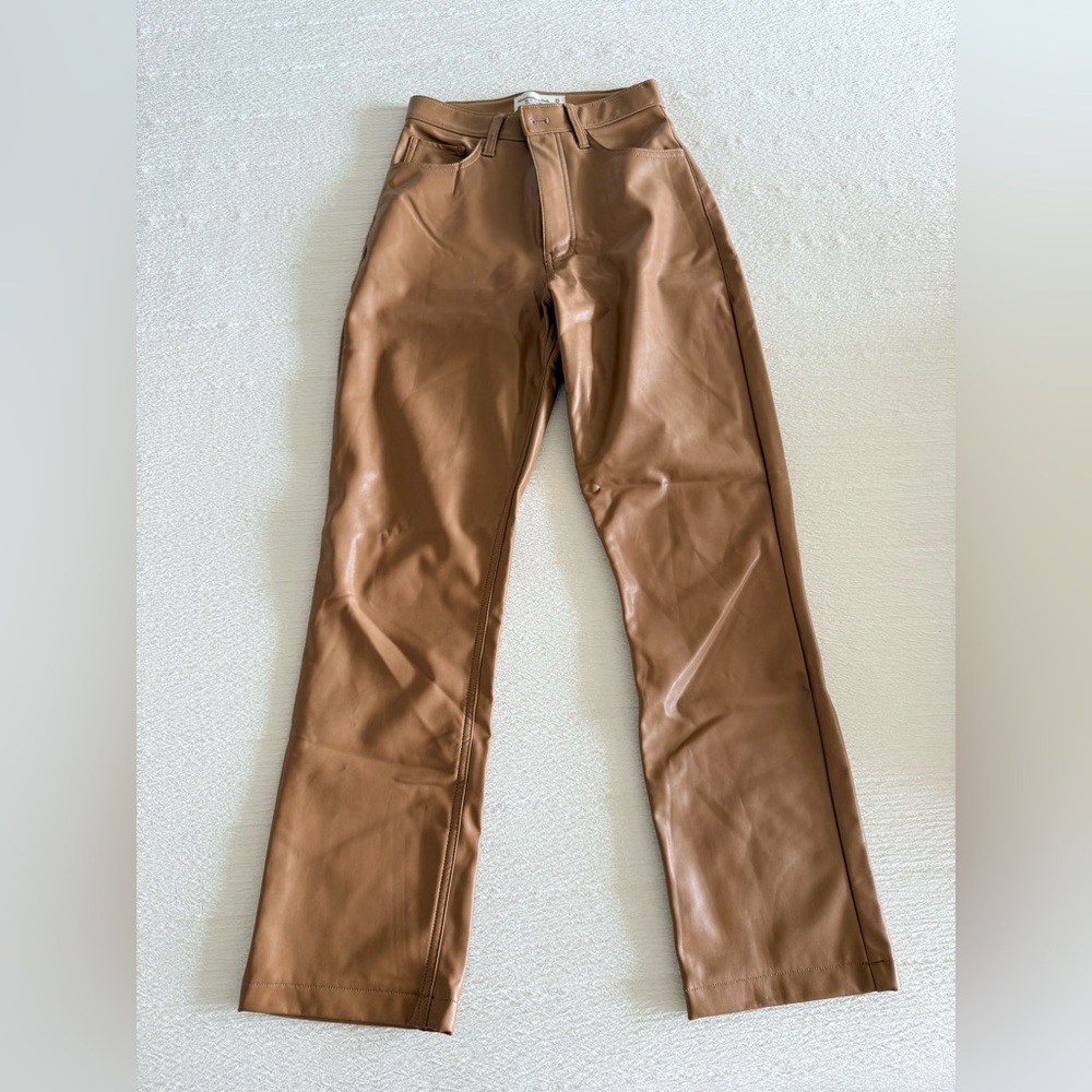 Abercrombie & Fitch Tan Leather Pants